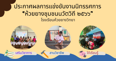 ประกาศผลการแข่งขันงานนิทรรศการ “ห้วยยางชุมชนนวัตวิถี 2566”